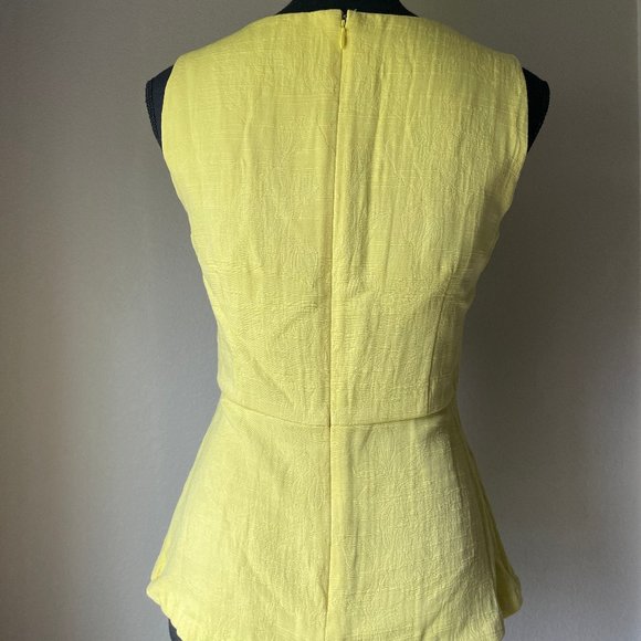 Banana Republic Yellow Peplum Blouse - Picture 2 of 4